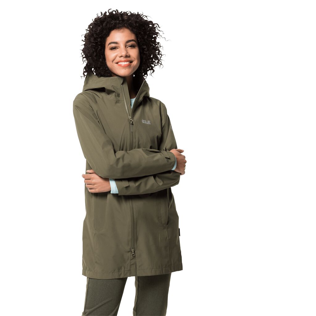 Jack Wolfskin JWP Női Vízálló Kabát Szürke - YQVZMX-340